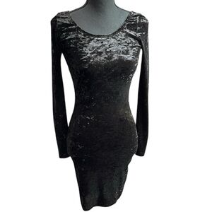 Design Lab Lord & Taylor Black Long Sleeve Bodycon Dress